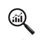 business analysis icon illustration marketing research icon free vector